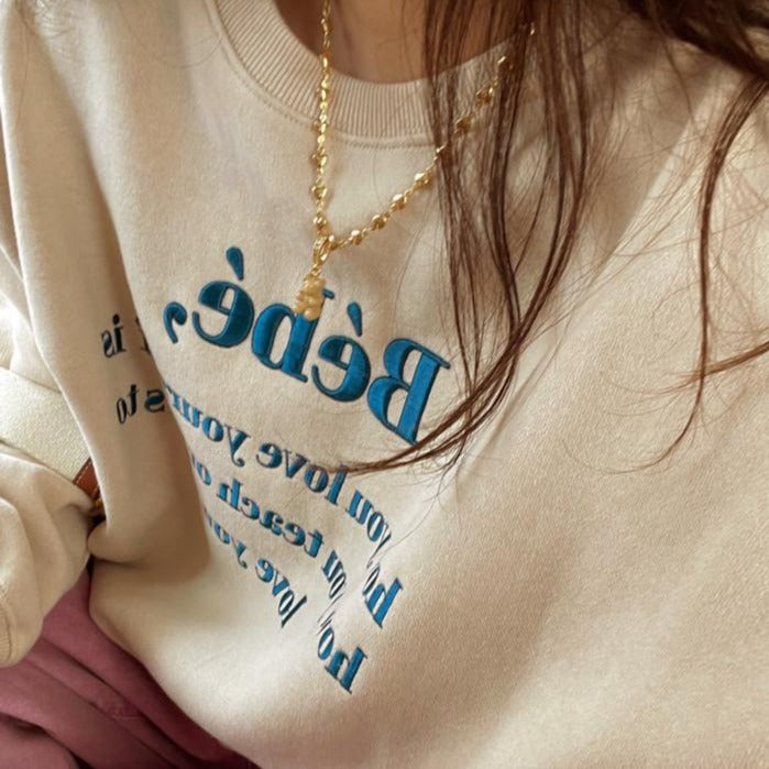 刺繍ロゴスウェット