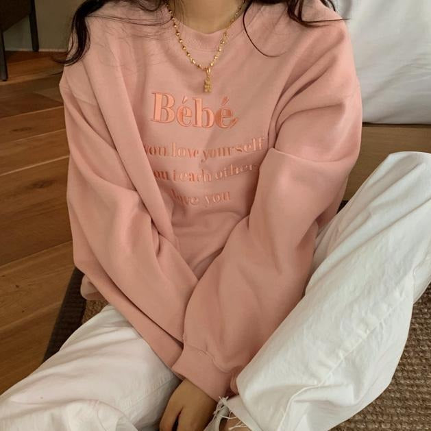 刺繍ロゴスウェット