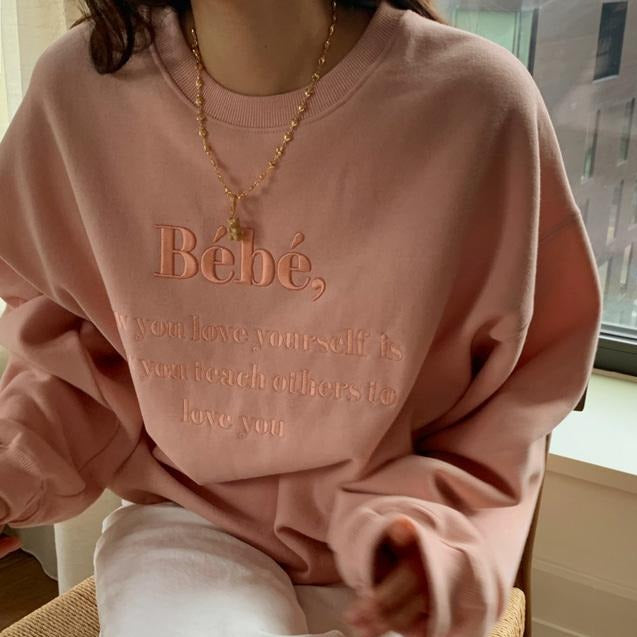 刺繍ロゴスウェット