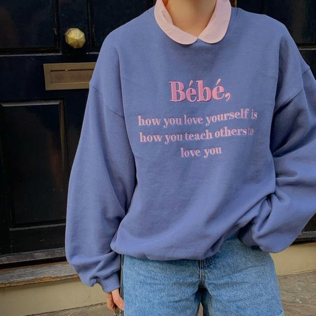 刺繍ロゴスウェット