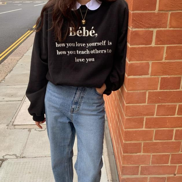 刺繍ロゴスウェット