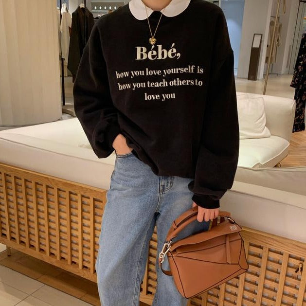 刺繍ロゴスウェット