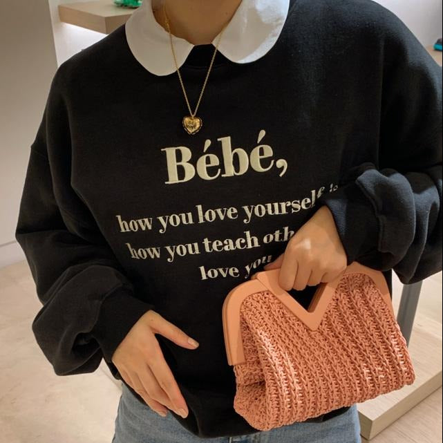 刺繍ロゴスウェット