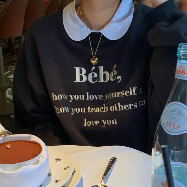 刺繍ロゴスウェット