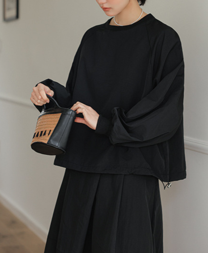 裾絞りプルオーバー+ベーシックスカート2点セット