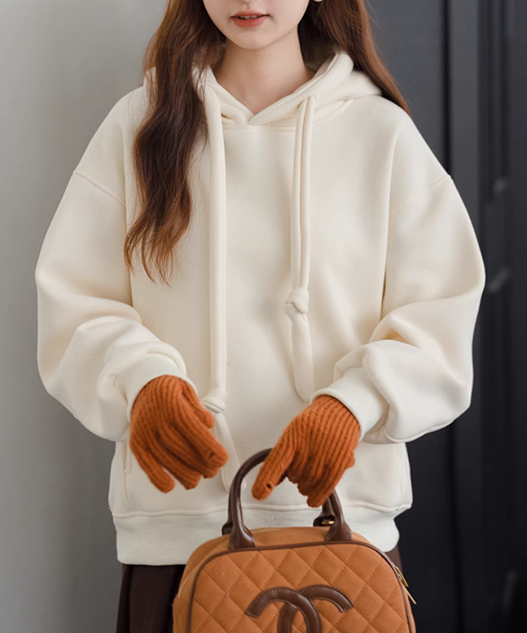 ワイドドロストシンプルフーディー