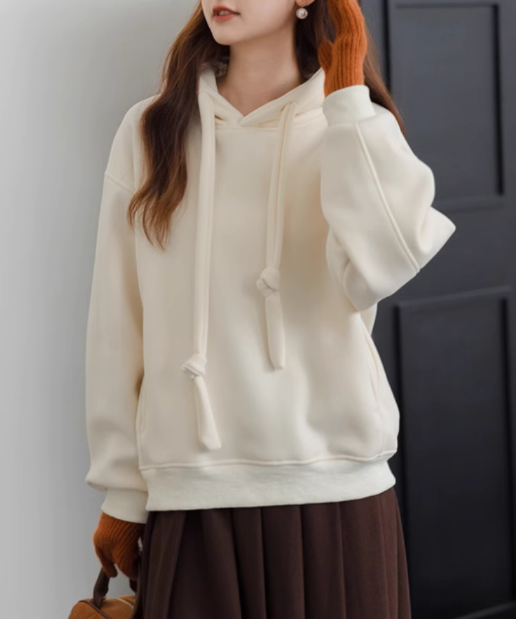 ワイドドロストシンプルフーディー