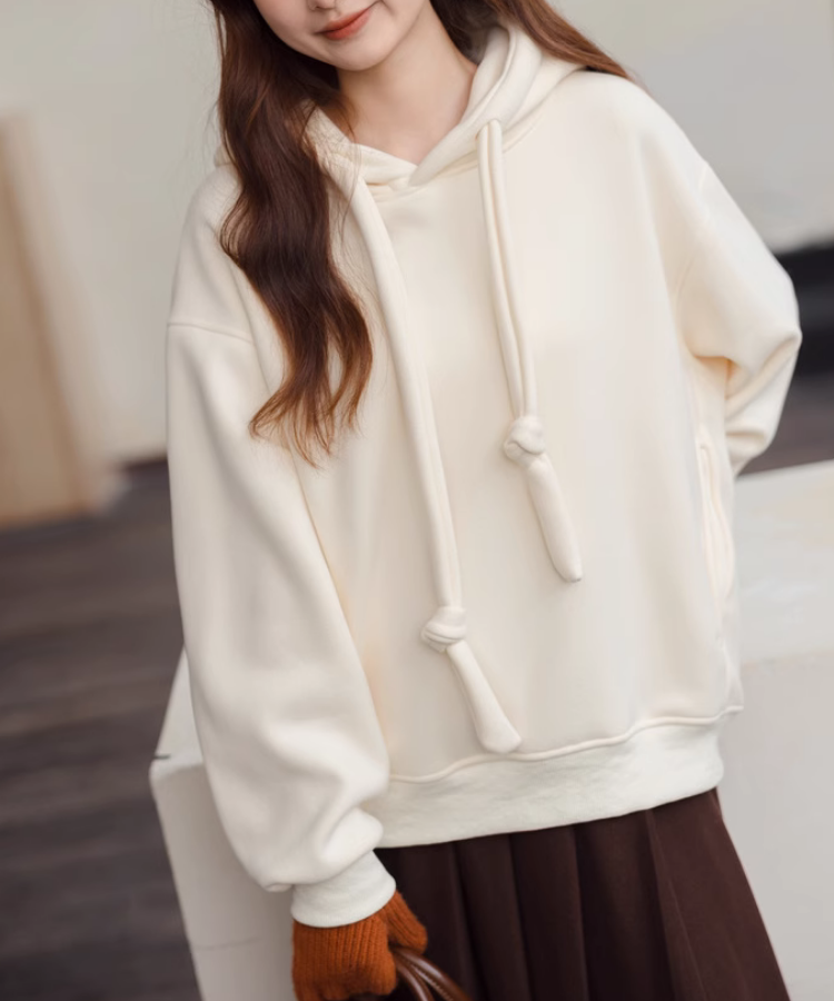 ワイドドロストシンプルフーディー