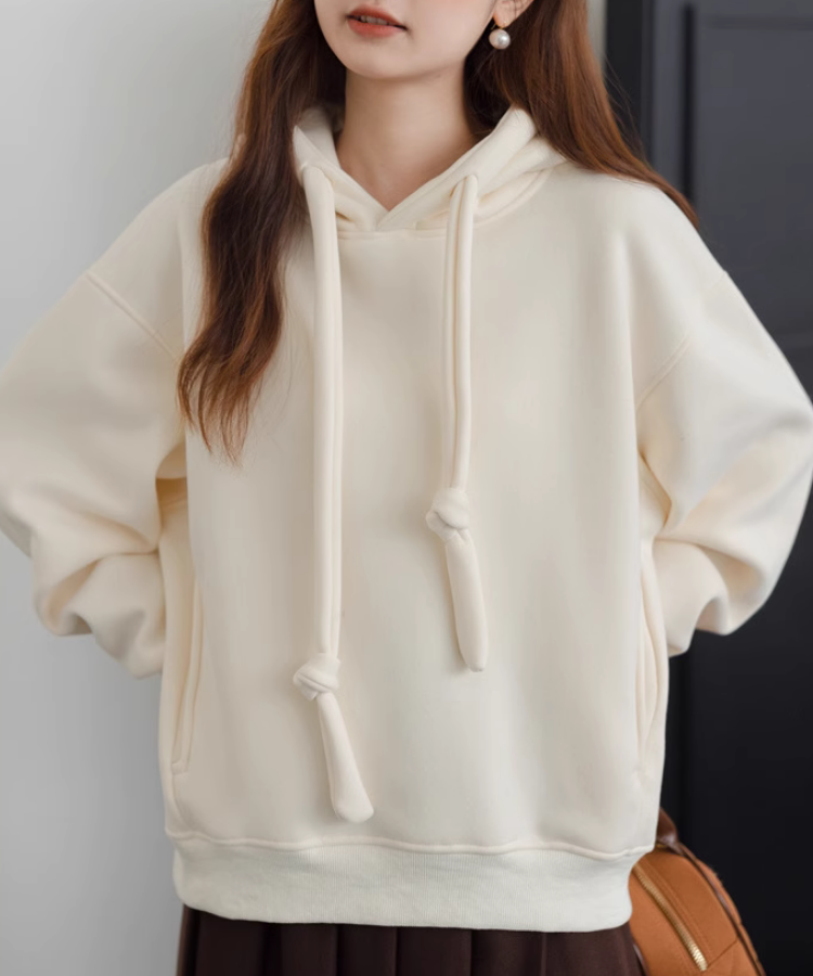 ワイドドロストシンプルフーディー