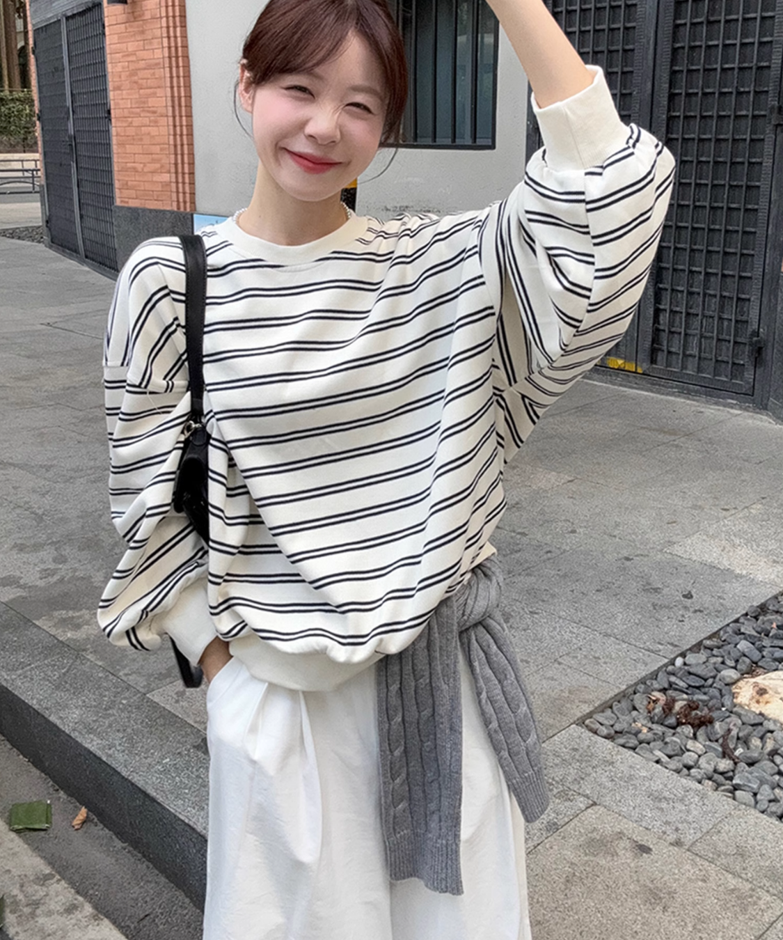 ボーダープルオーバースウェット