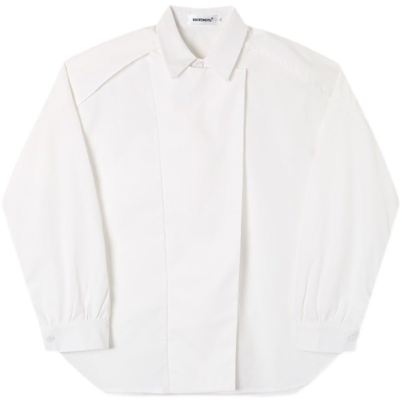 2wayクラシックデザインモノトーンシャツ mf1637