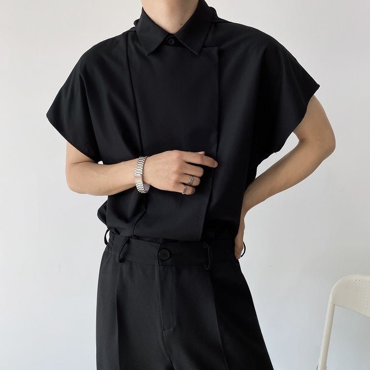 2wayクラシックデザインモノトーンシャツ mf1637