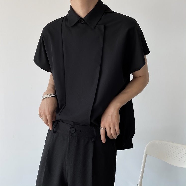 2wayクラシックデザインモノトーンシャツ mf1637