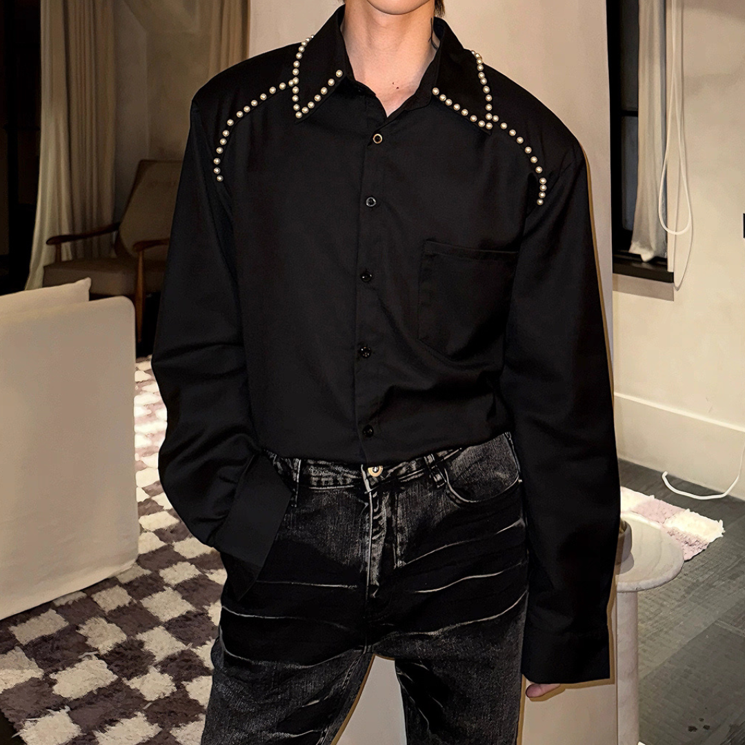 パールラインモードラグジュアリーシャツ mf3525