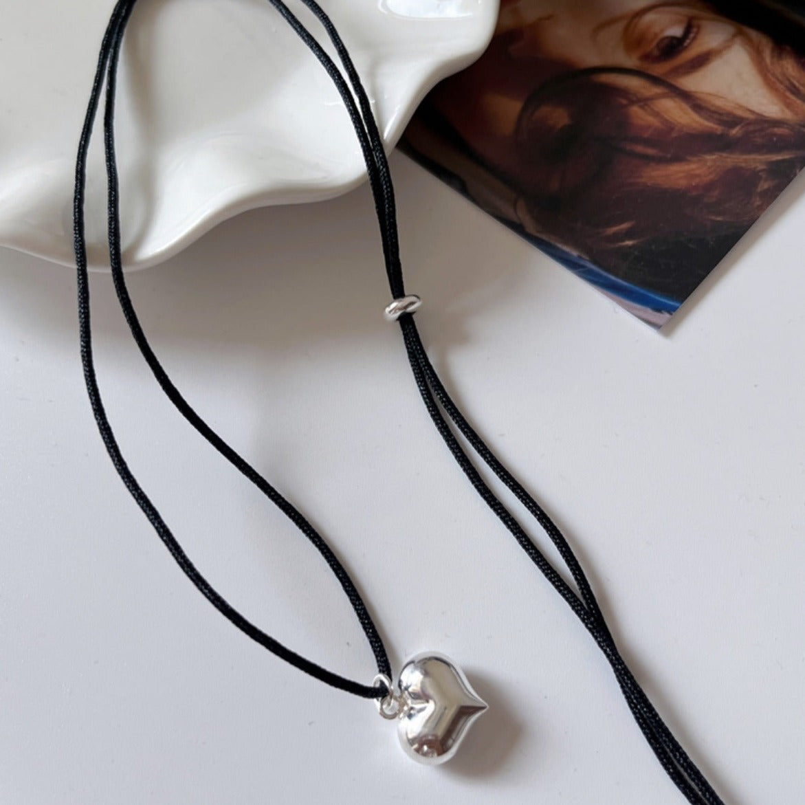 ミニハートロングネックレス【SILVER925】