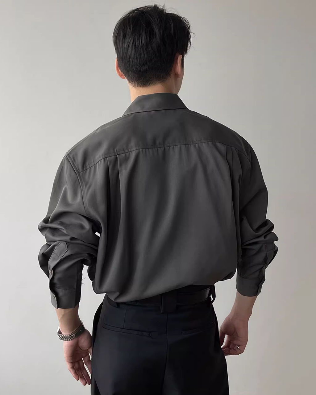 レイヤーデザインコリアンシャツ mf3591