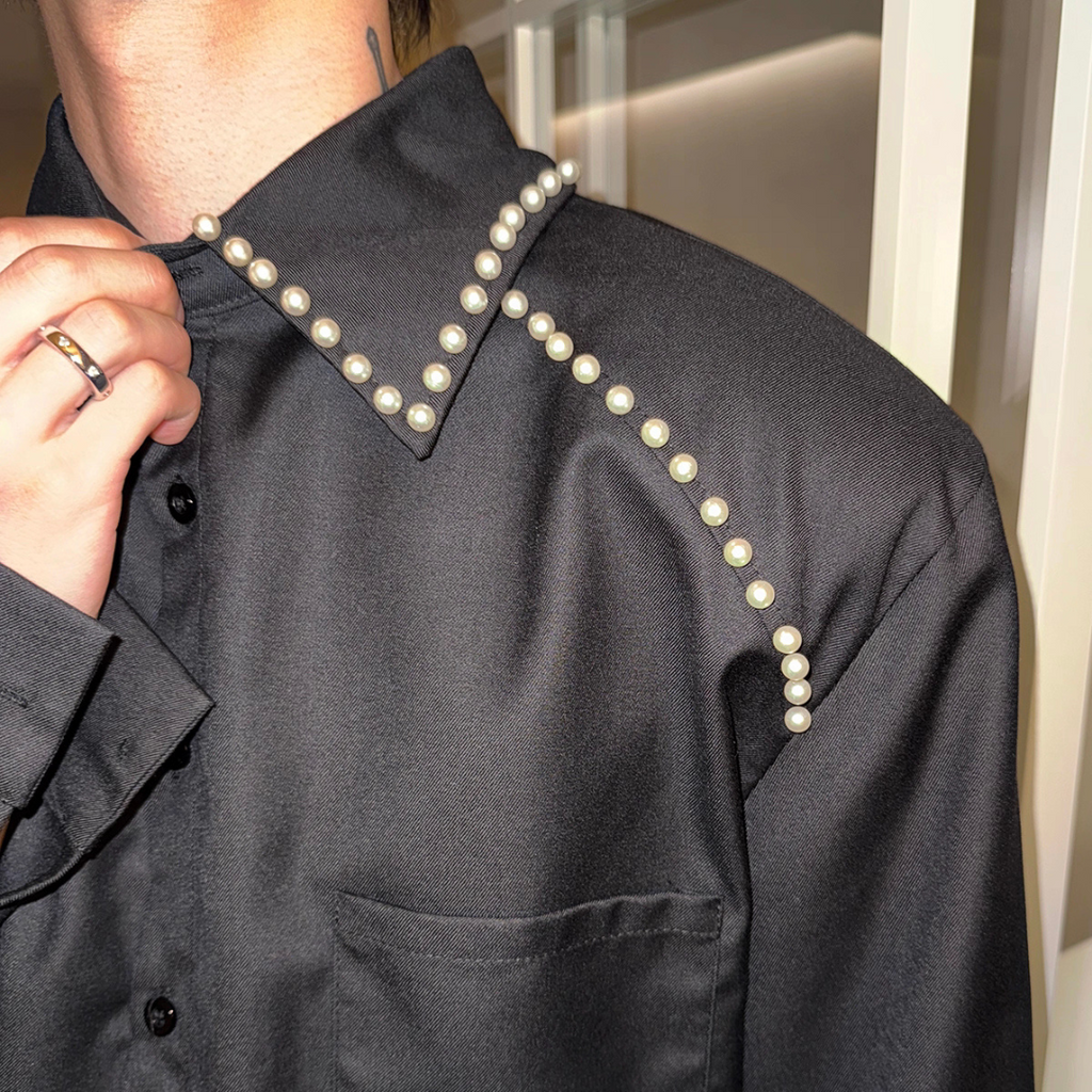 パールラインモードラグジュアリーシャツ mf3525