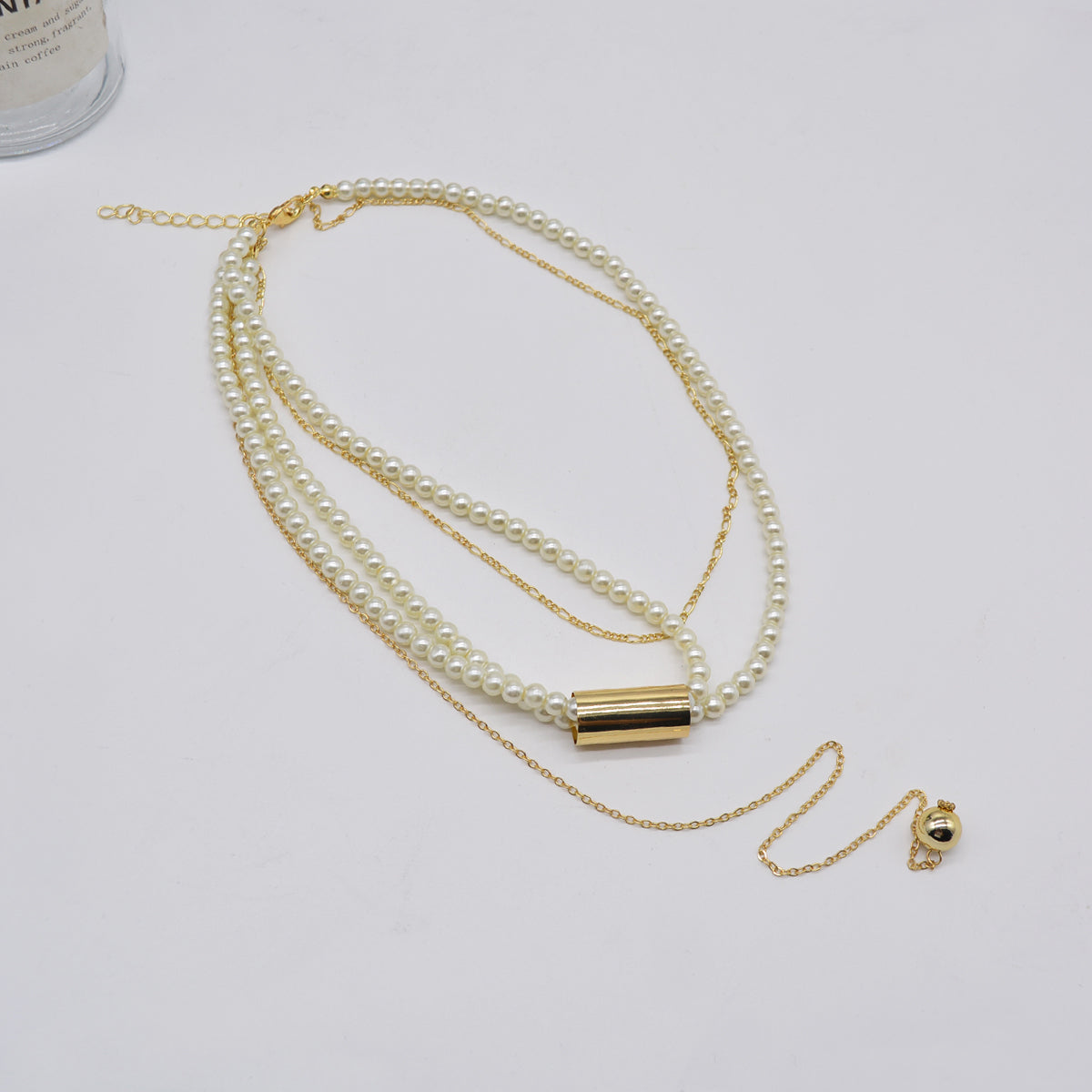 3連パールネックレス