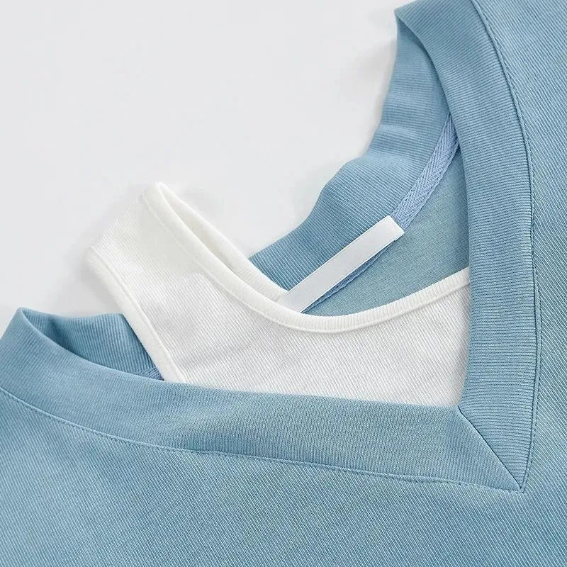 アシメデザインスウェットトップス