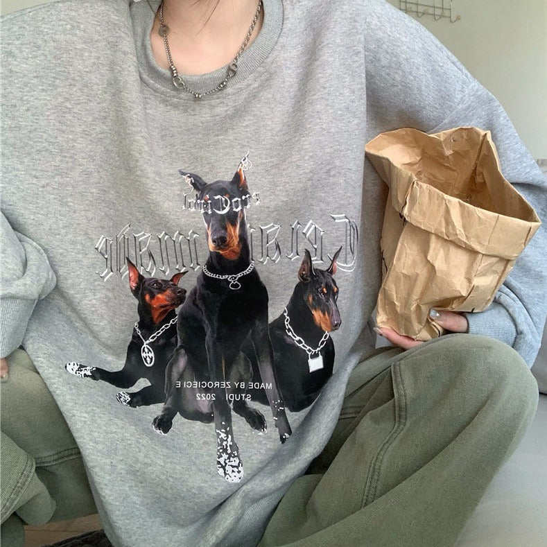 ドーベルマンデザイン薄手スウェット