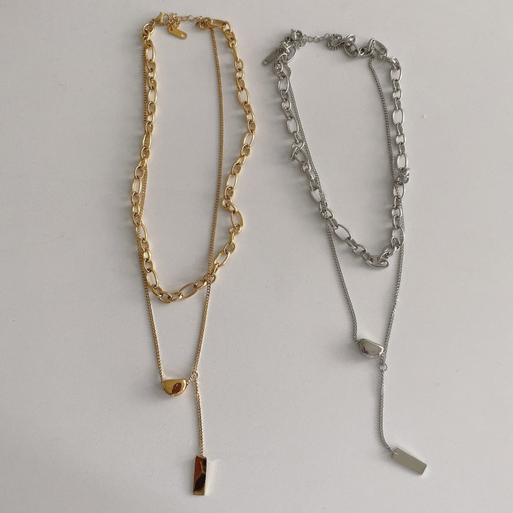 2連チェーンネックレス