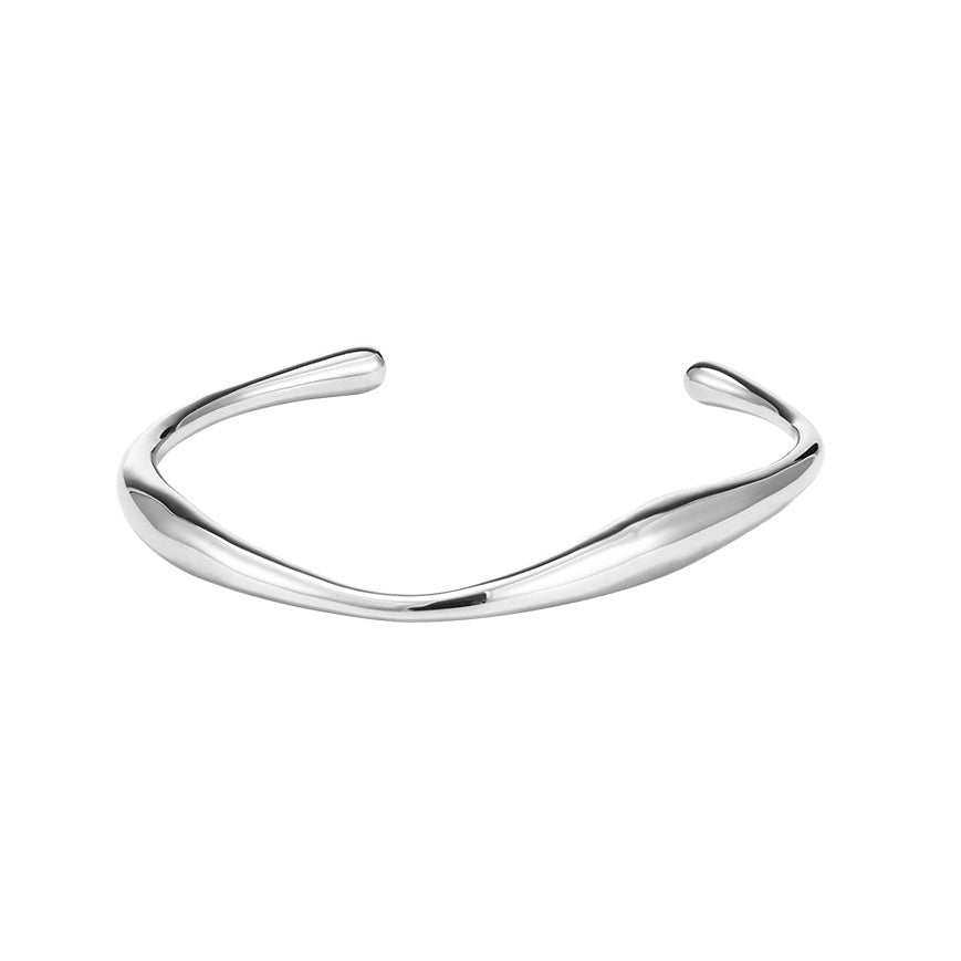 アシンメトリーシルバーバングル mf2620