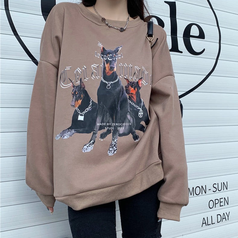 ドーベルマンデザイン薄手スウェット