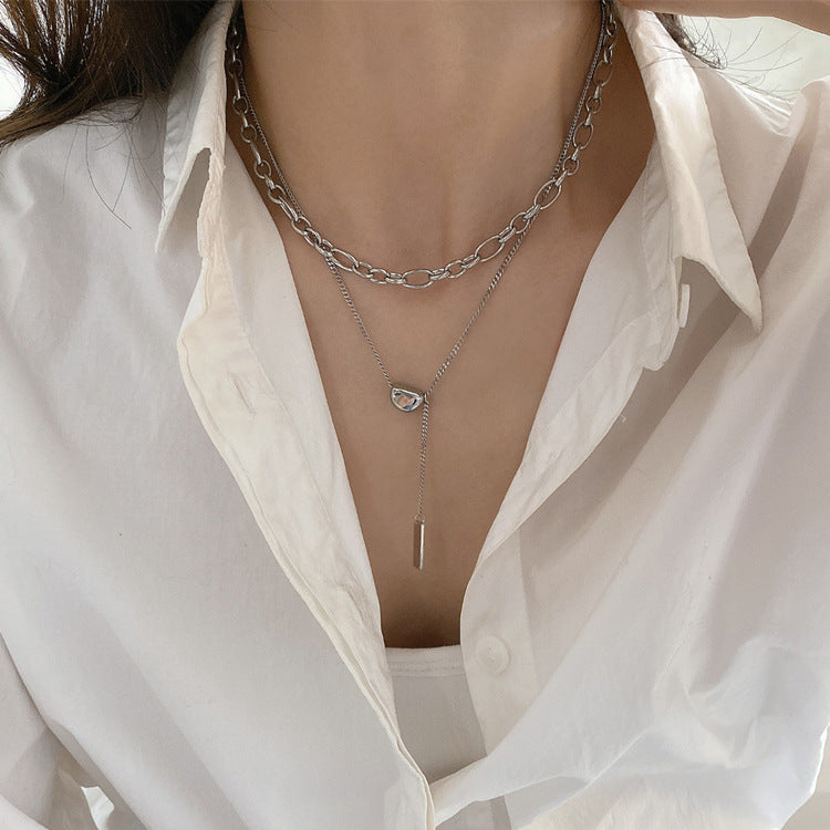 2連チェーンネックレス