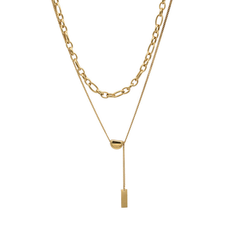 2連チェーンネックレス