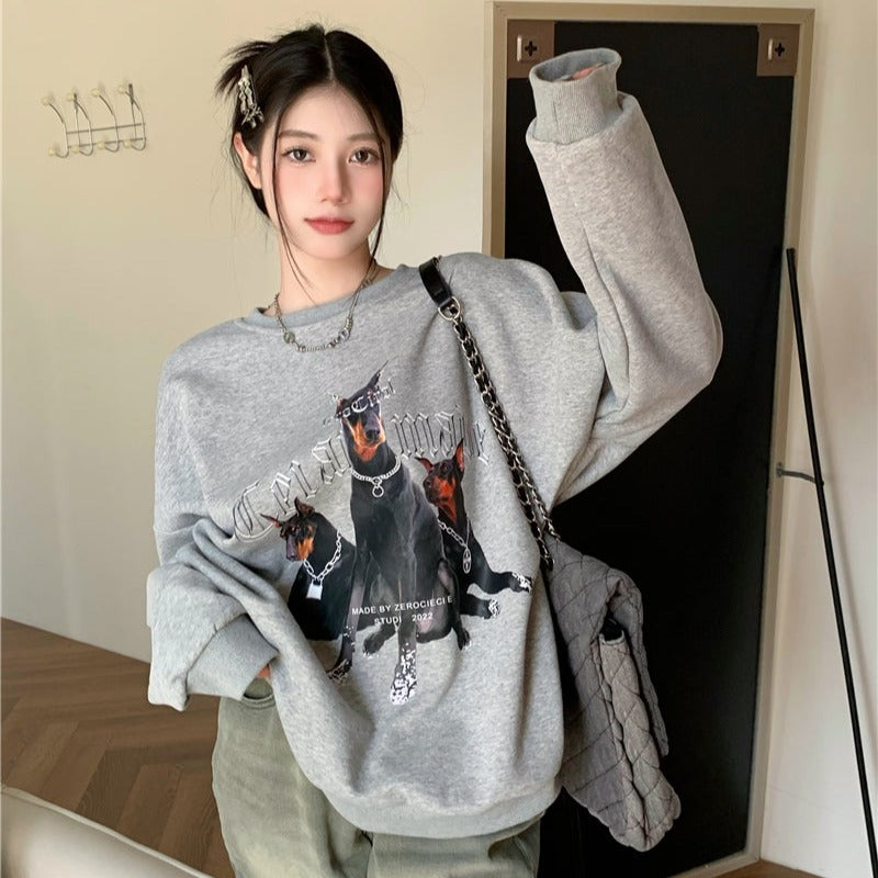 ドーベルマンデザイン薄手スウェット