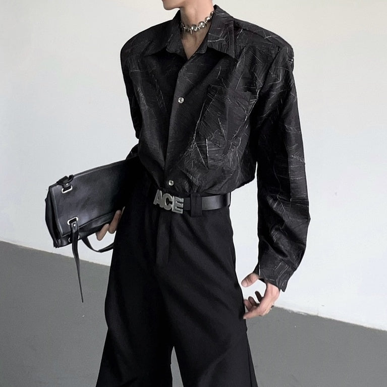 モードテクスチャーシャツ mf2867