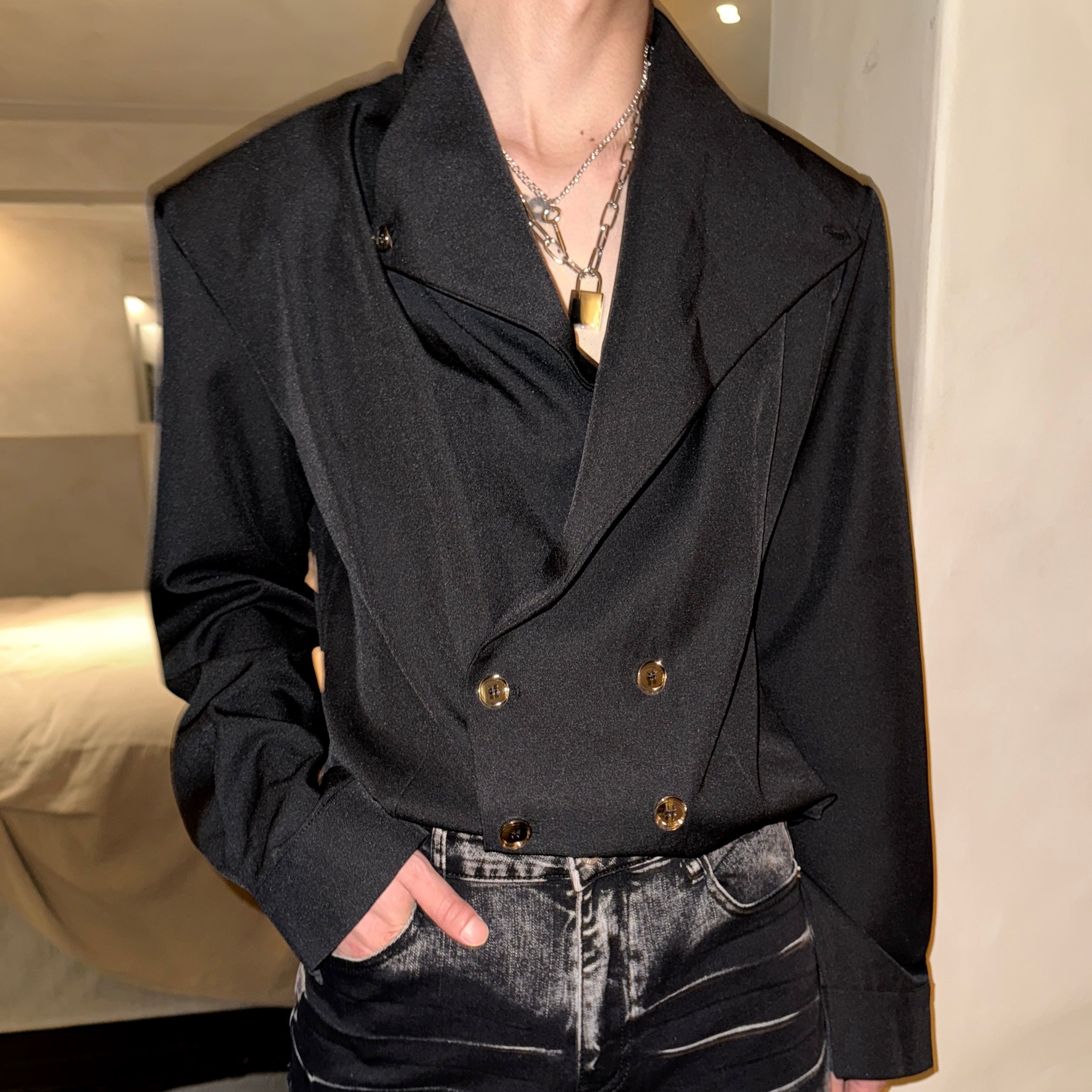 モードクラシカルモノトーンシャツ mf3512