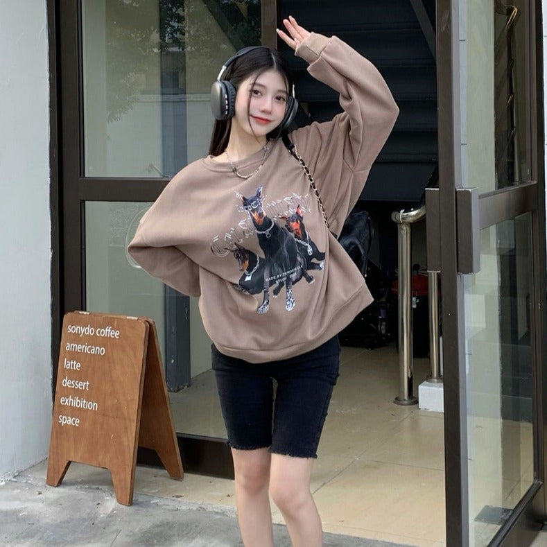 ドーベルマンデザイン薄手スウェット