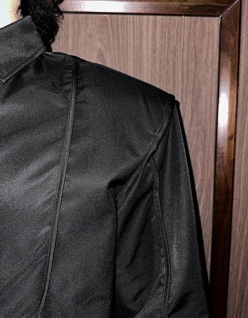 モードサテンタッチネクタイシャツ mf2938