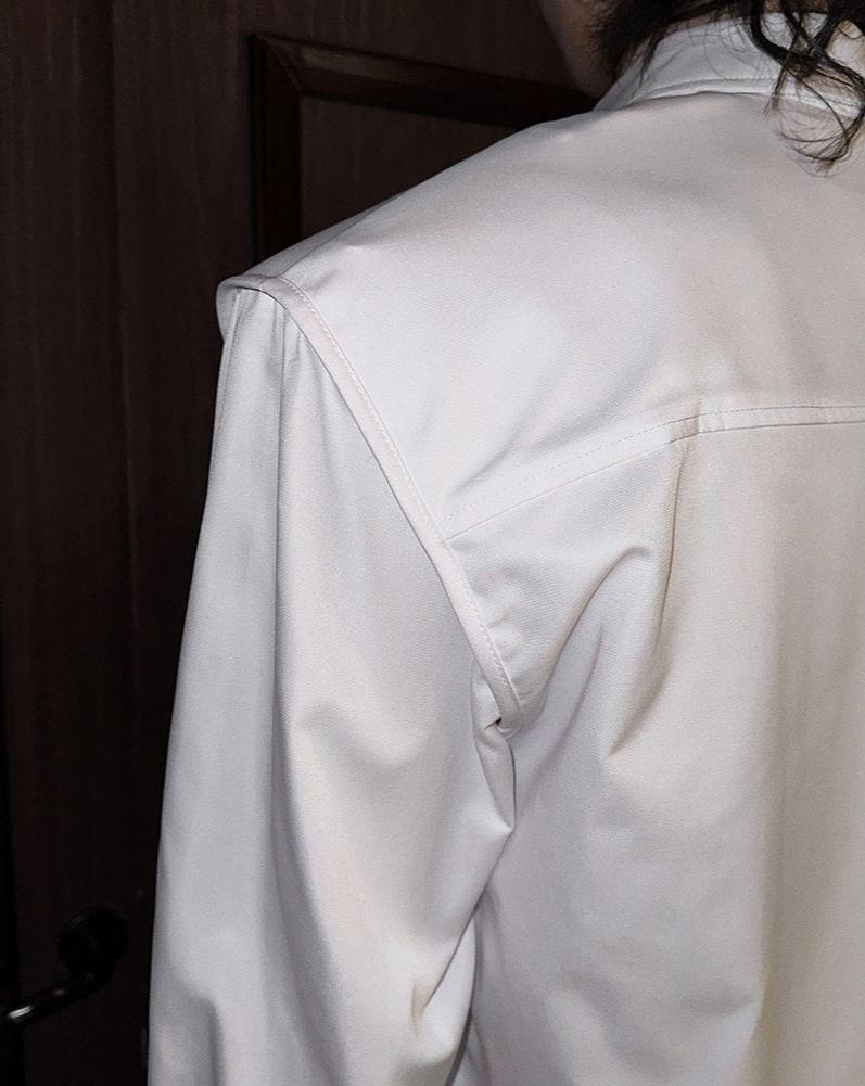 モードサテンタッチネクタイシャツ mf2938