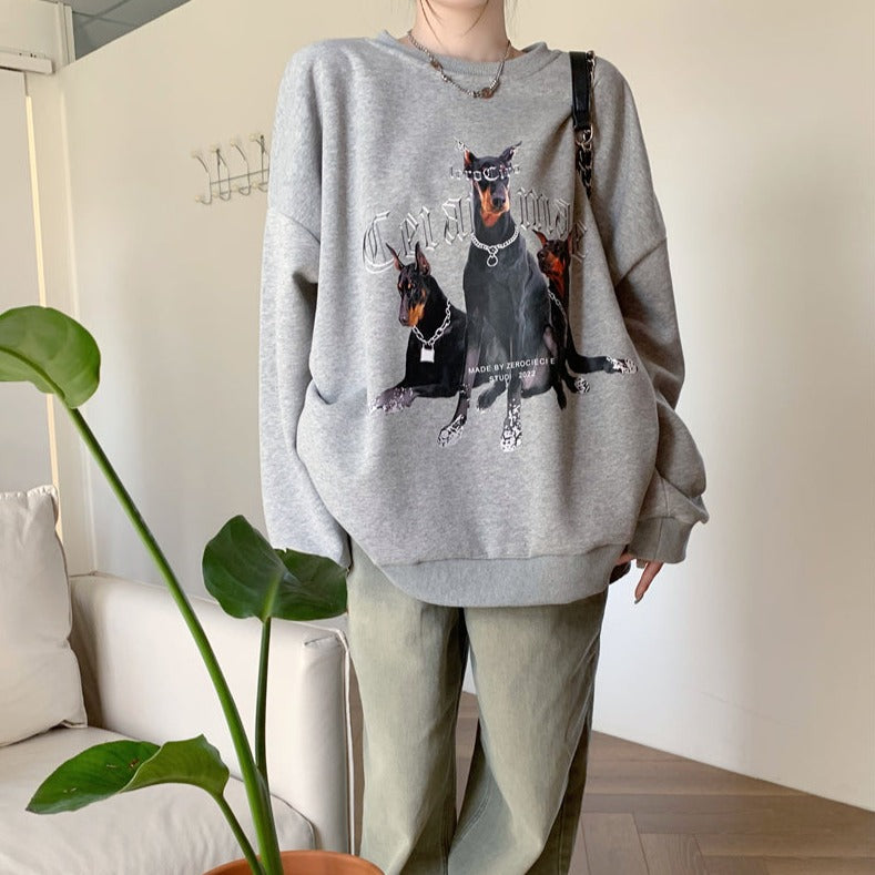 ドーベルマンデザイン薄手スウェット