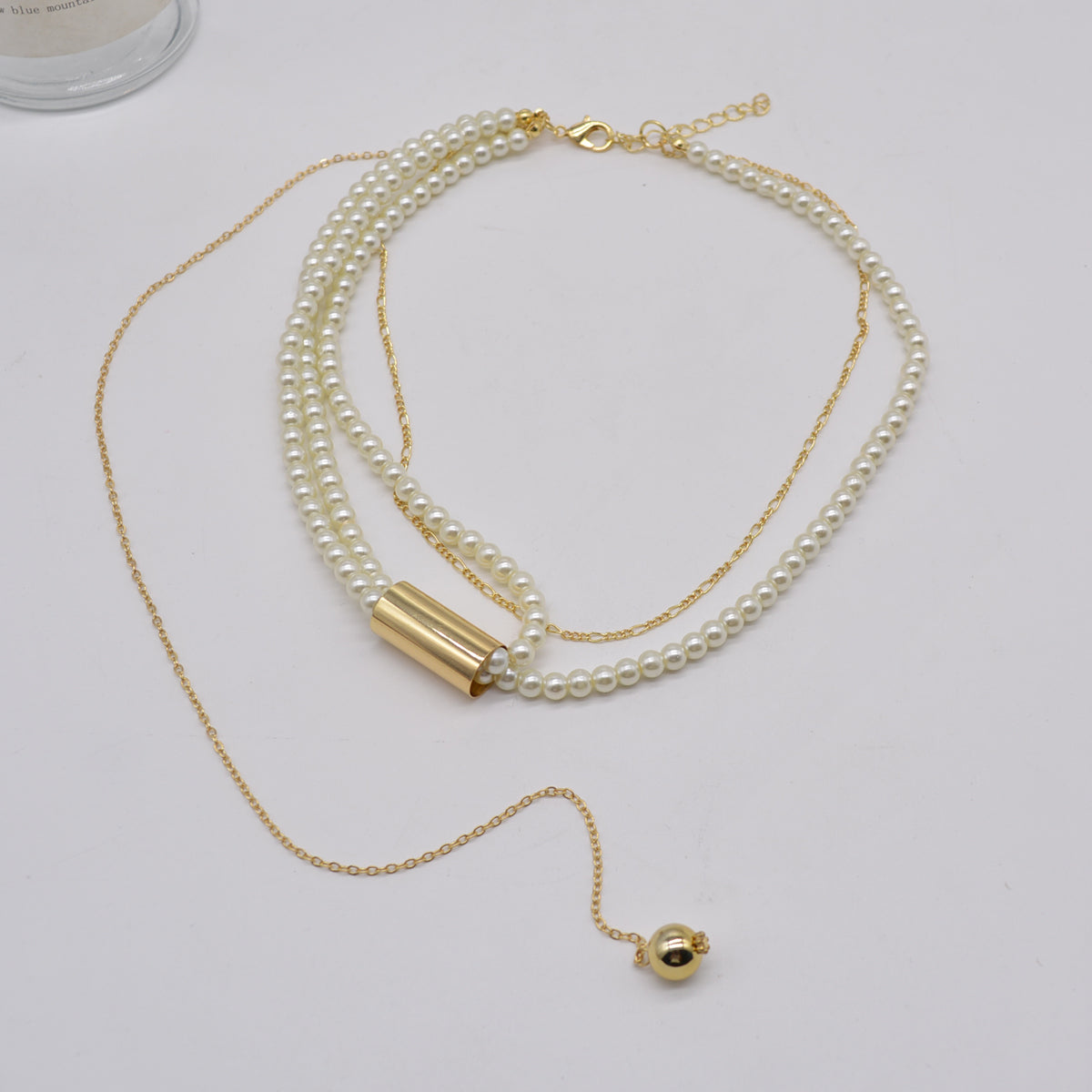 3連パールネックレス