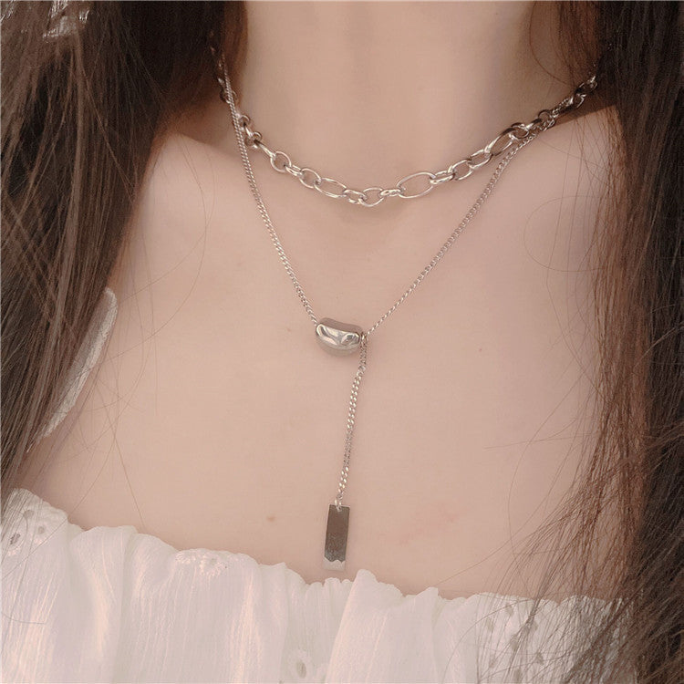 2連チェーンネックレス