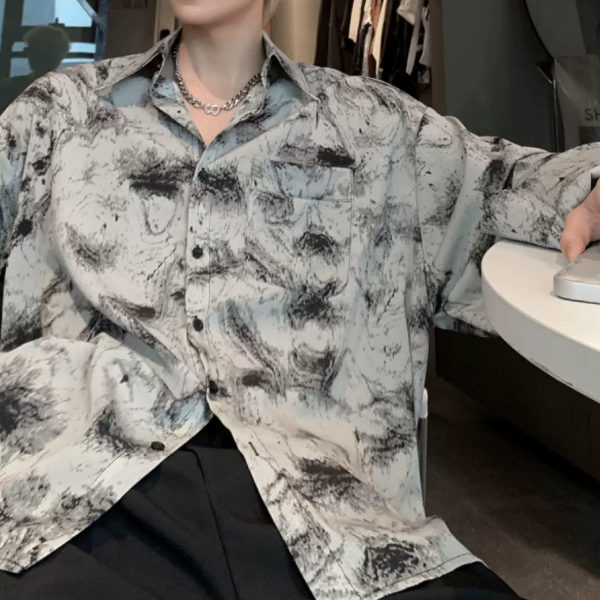 ヴィンテージ総柄シャツ mf2491