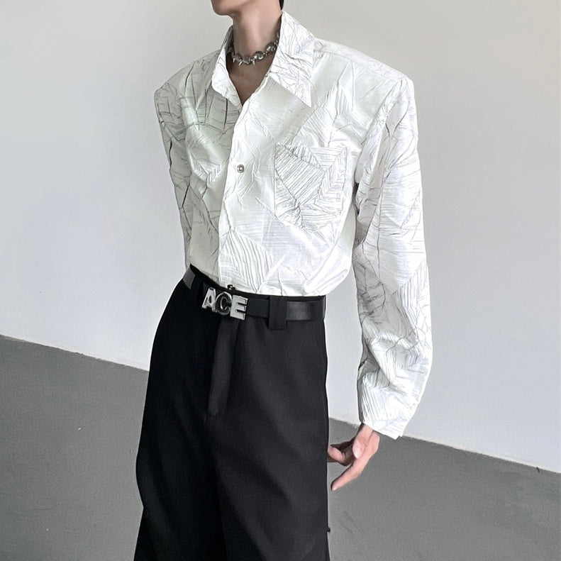 モードテクスチャーシャツ mf2867