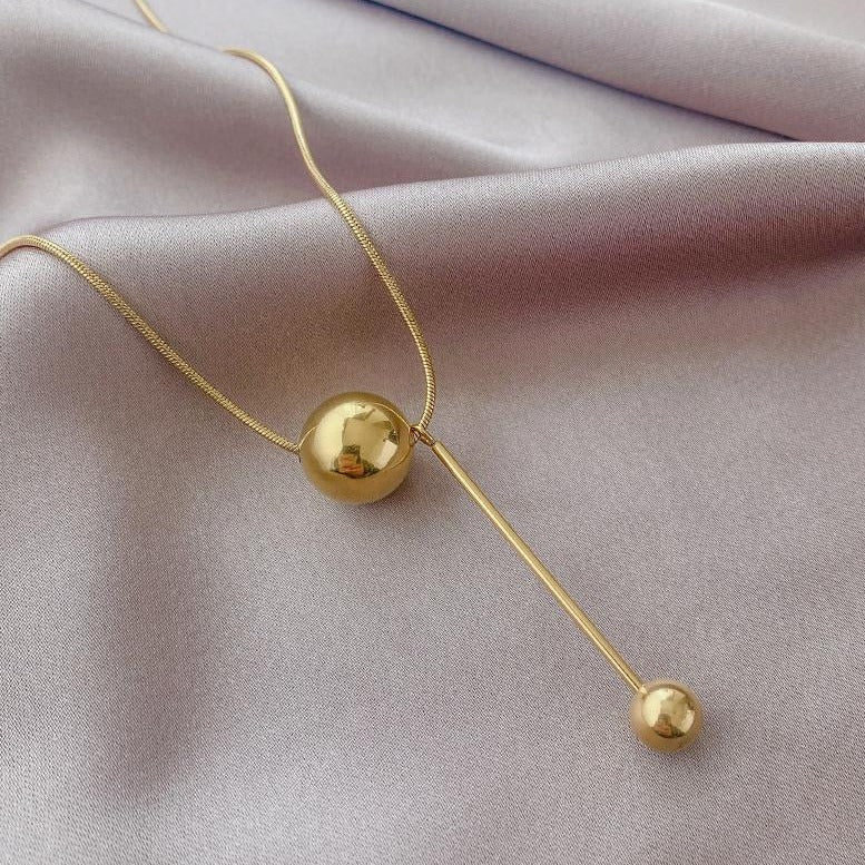 GOLDボールペンダントネックレス