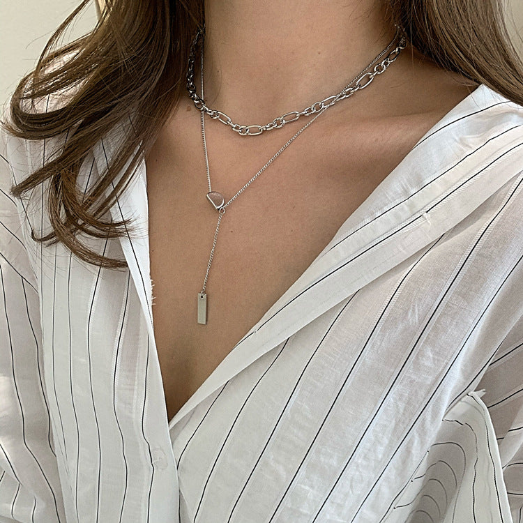 2連チェーンネックレス