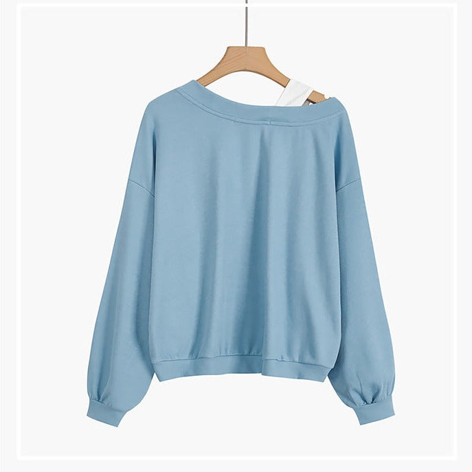 アシメデザインスウェットトップス