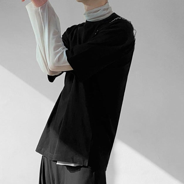 シースルーハイネックインナートップス mf0967