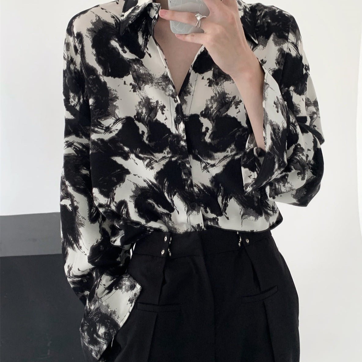 モード総柄シャツ mf1431