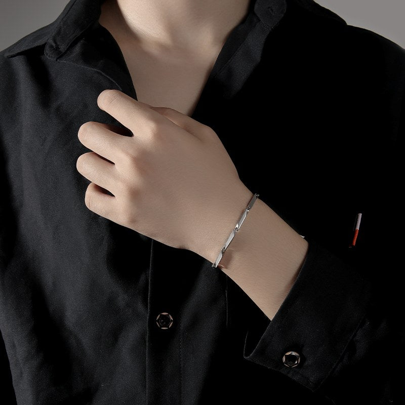 シンプルシルバーブレスレット mf1456