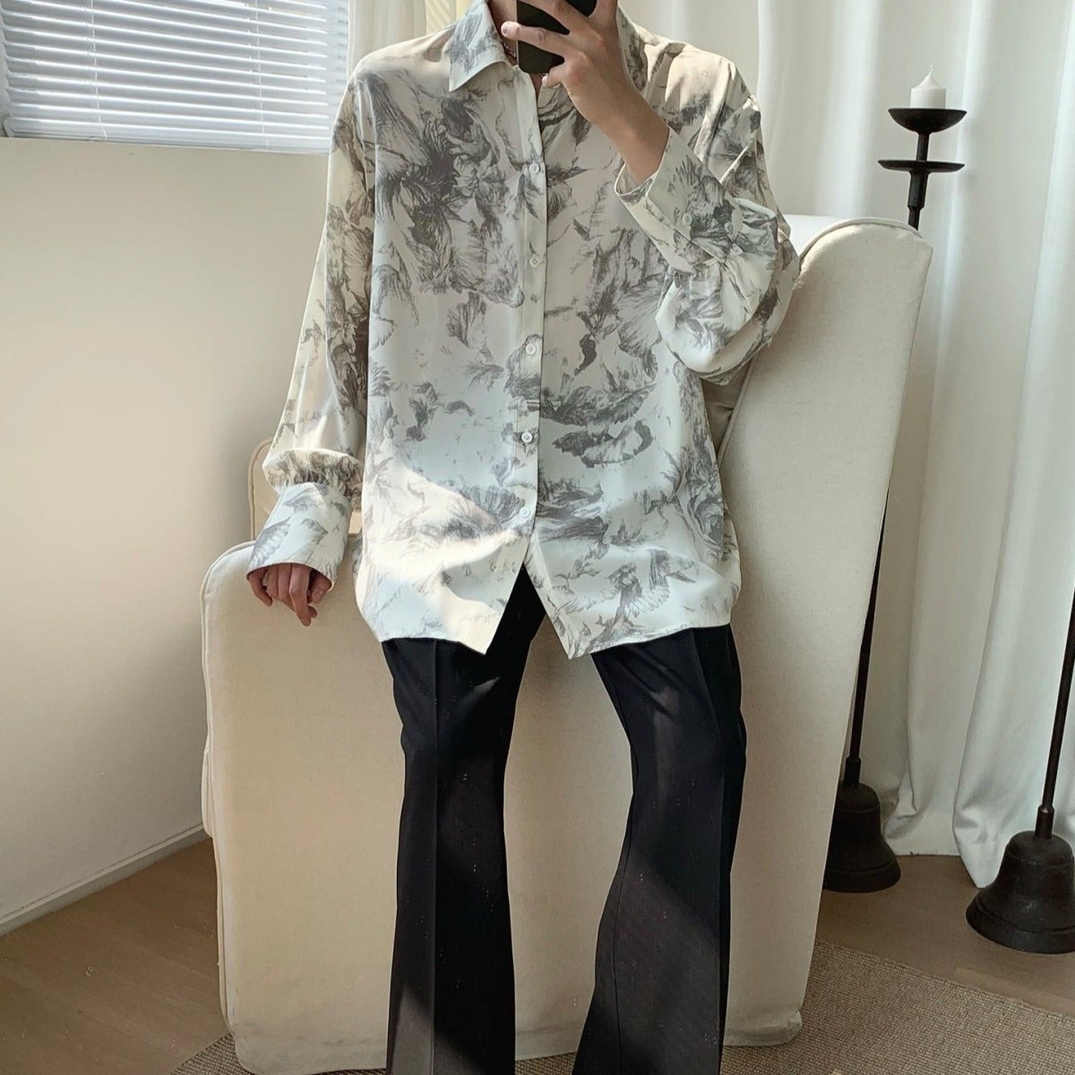 総柄シックルーズシャツ mf1641