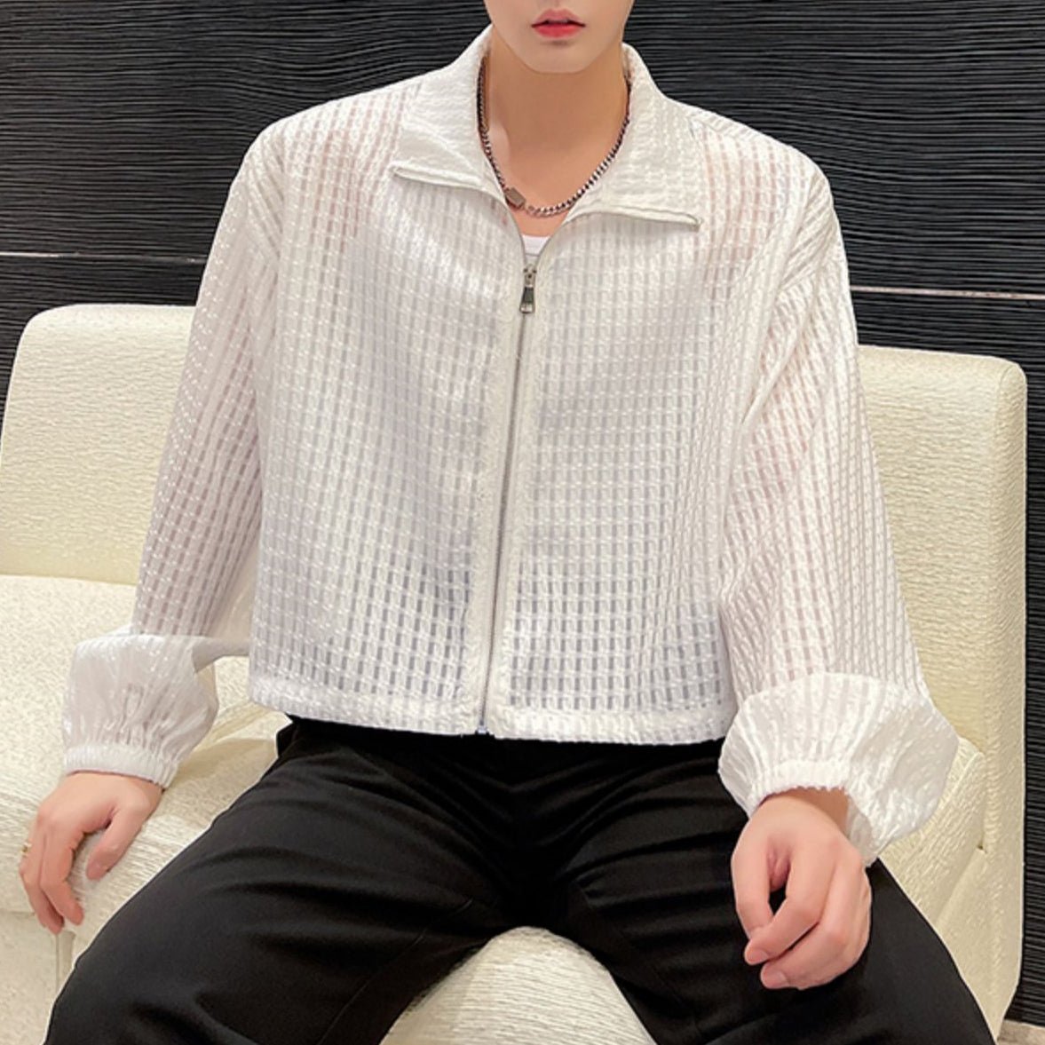 シースルージップアップトップス mf1731