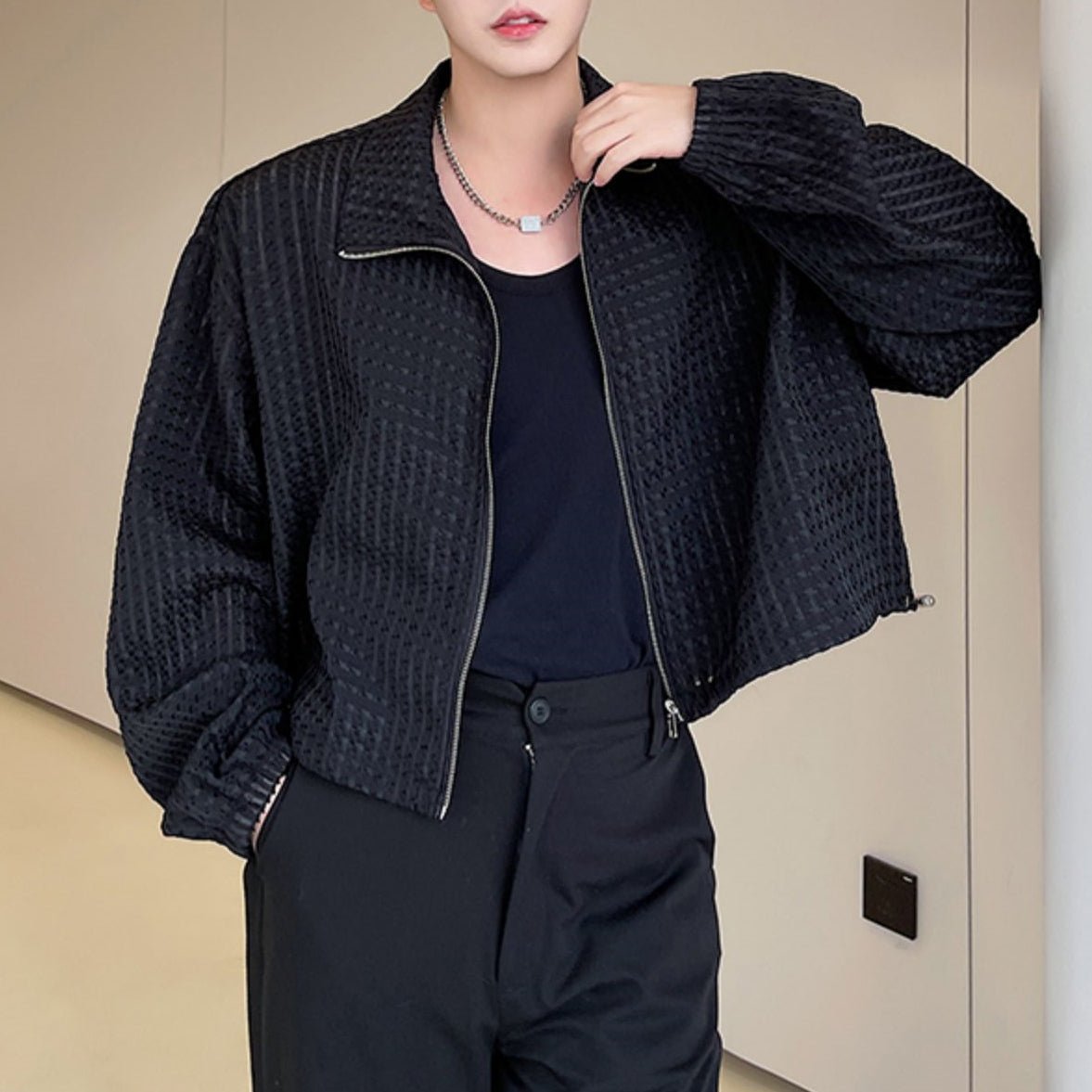 シースルージップアップトップス mf1731