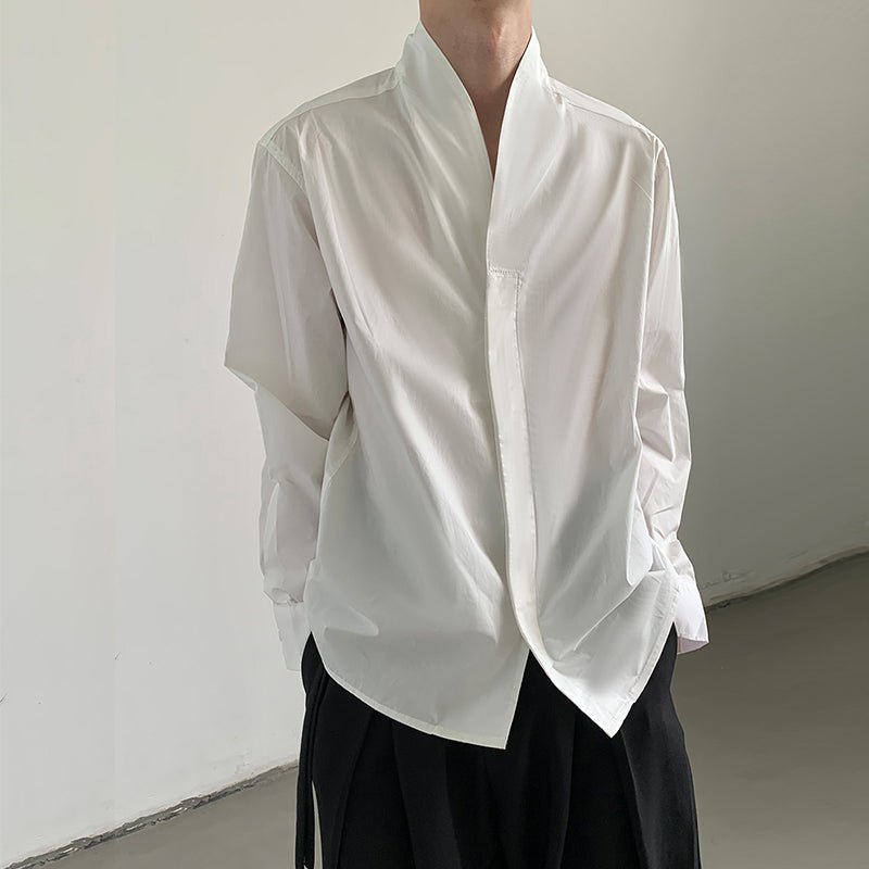 Vネックコリアンデザインシャツ mf1890